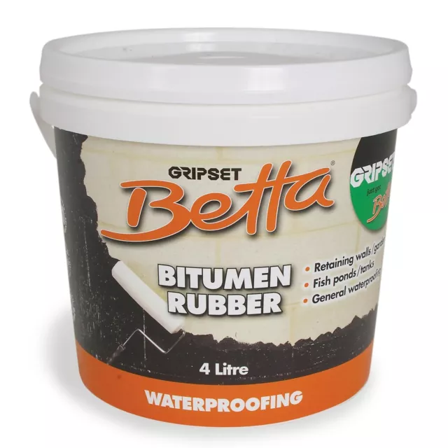 Gripset Betta 4L Bitumen Rubber Waterproofing Membrane