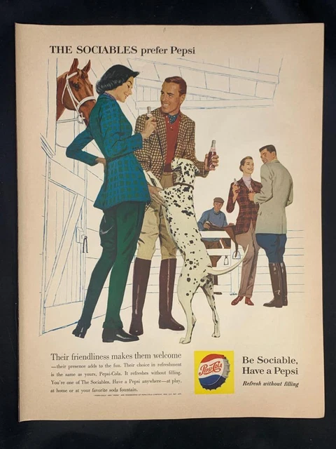 Magazine Ad* - 1960 - Pepsi - The Sociables