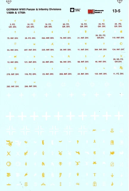 Print Scale 35-002 German Panzer Division Markings Decal Set – Part 2, 1/35 Scale For Tank Models - View #2