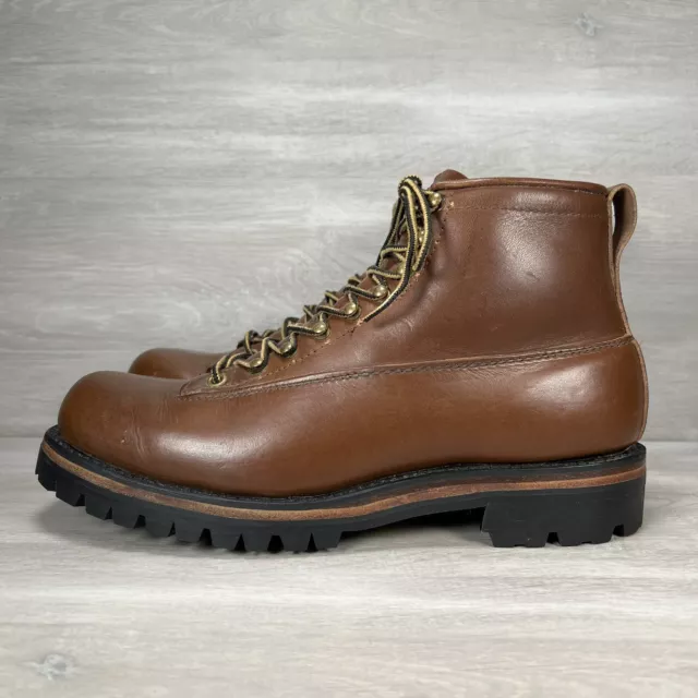 CHIPPEWA ORIGINAL BOOTS Brown Leather Vibram Mens Size 8.5 A $89.99 ...