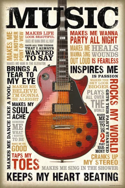 Poster Music is passion 61 x 91,5 cm