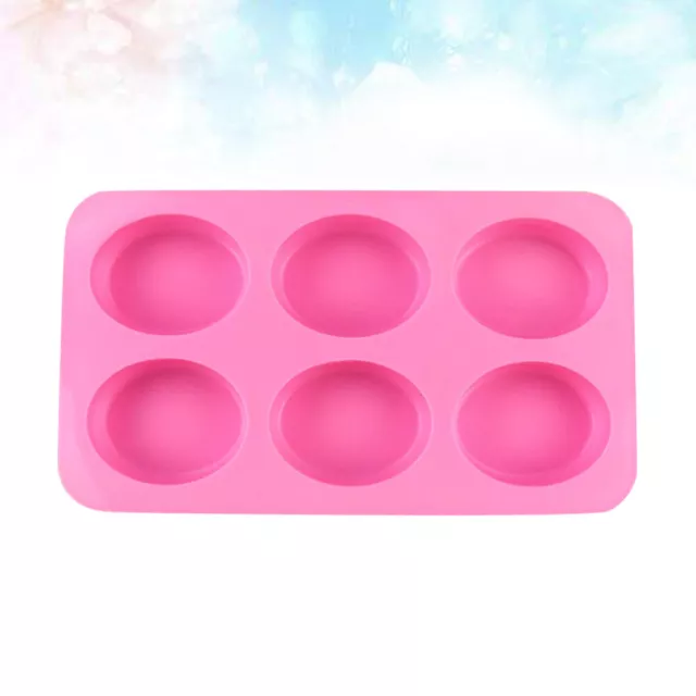 6 Cavities Soap Mold Pink Silicone Molds Food-grade Cake to Bake Handmade