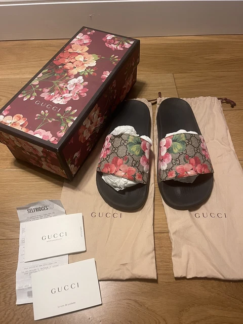 Gucci bloom on sale slides selfridges