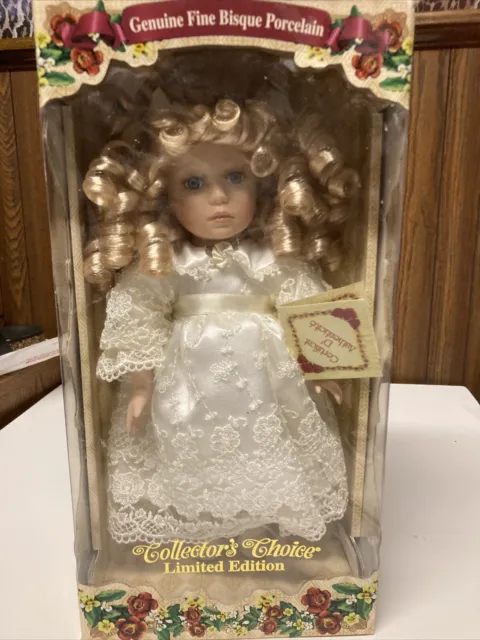 Genuine Fine Bisque Porcelain Doll Collectors Choice Limmited Edition 12" New In