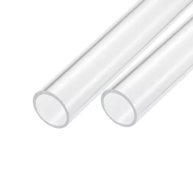 Acrylique Tuyau Tube 31mm ID 35mm OD 14" pour Lampes et Lanternes Système 2pcs