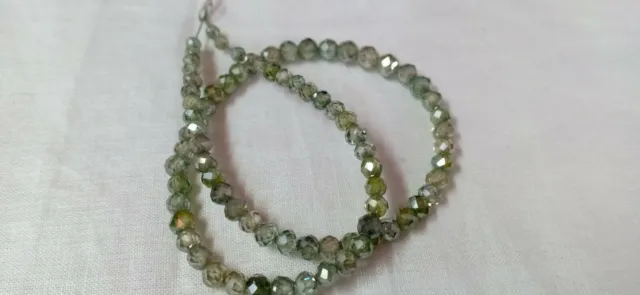 perles de colliers magnifiques moissanite en vrac 37,17 ct blanc cassé...