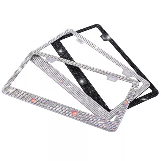 Personnalisé Femmes Brillant Immatriculation Plaque Contour Cadres Kit De