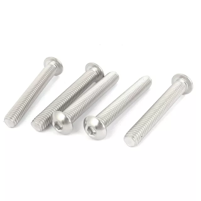 5pcs 3/8"-16x2-1/2" Acier Inoxydable vis vis tête creuse