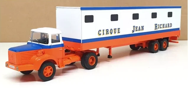 Cirque Jean Richard – Semi-remorque Exotique + Berliet, échelle 1/87 HO H0, Neuf