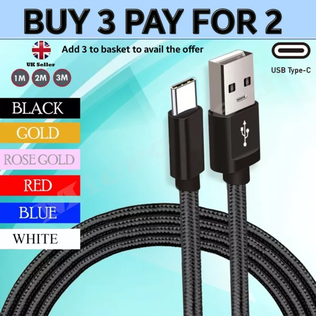 For Samsung Galaxy A12 A22 A32 A42 A52 A72 5G USB Type C Charger Cable Data Lead