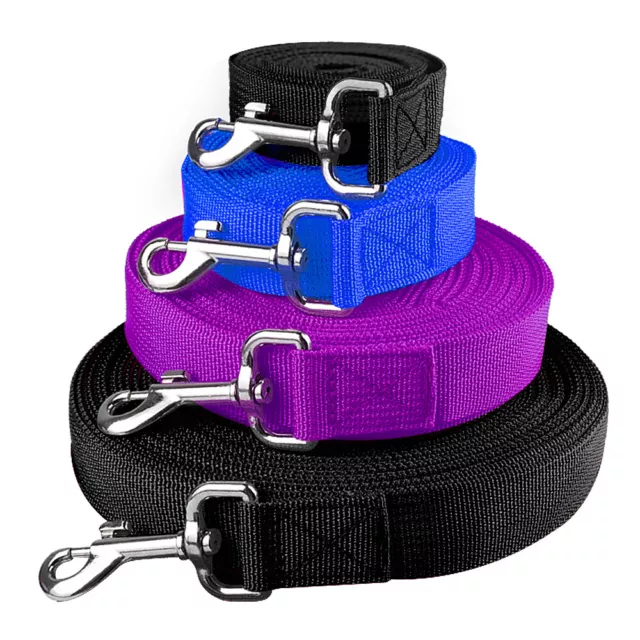 2.5/5/10/20m Long Dog Nylon Training Lead Obedience Recall Rope Walking Leash