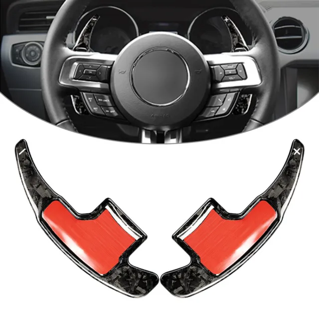 Carbon Steering Wheel Shift Paddle Shifter Extension For Ford Mustang 2015-2021