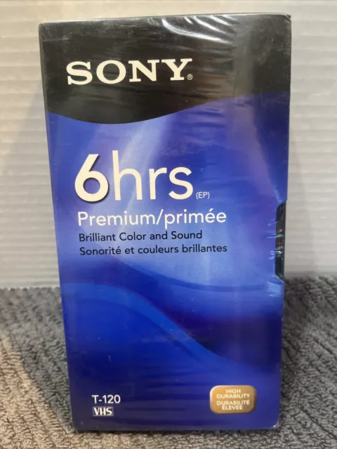Sony T120VRH Premium Grade VHS Video Tapes