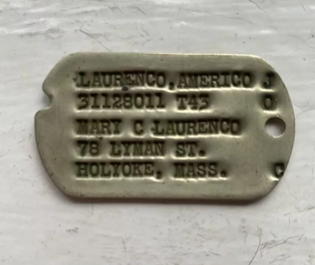WW2 US Army Early made Dog Tag GI American Soldier - Original