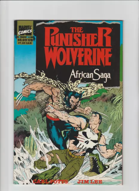 The Punisher and Wolverine in African Saga Marvel Comics 1989 TPB Jim Lee