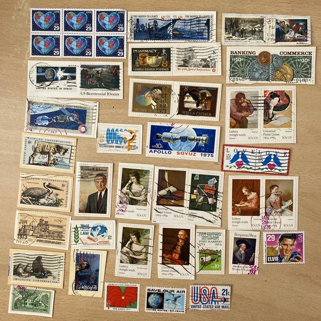 Lot + 200 timbres états-unis + 9 Timbres Canada