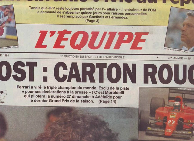 L'Equipe 10-11 Sept 1983 - F1 Prost Arnoux - Monza Folie (édition Originale)