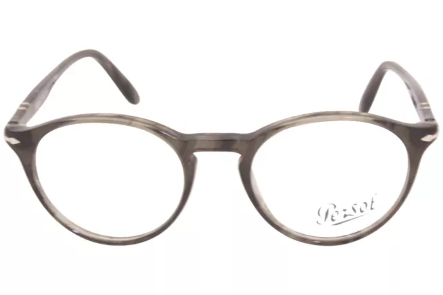 Persol 3092-V 1020 Gray Havana Round Plastic Optic Eyeglasses Frame 46-19-145