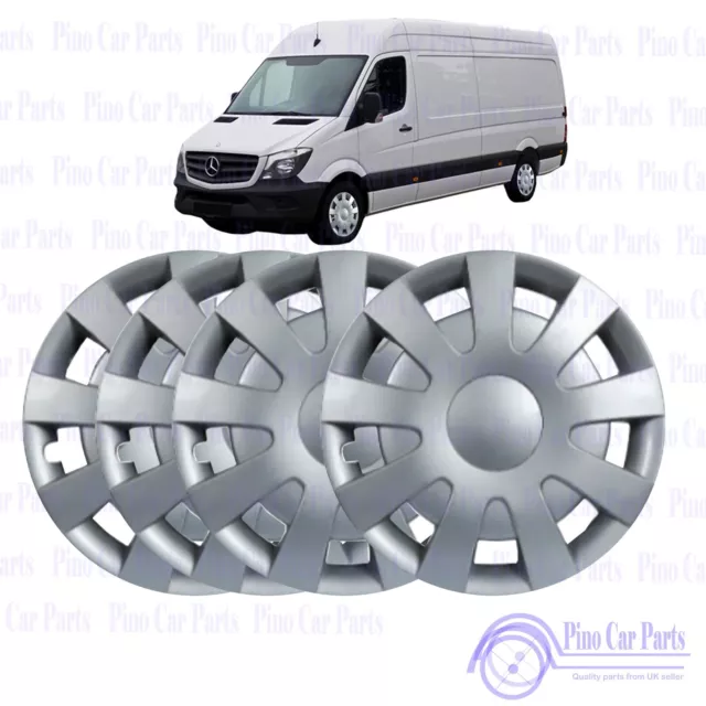 16" Wheel Trim Centre Hub Cap Cover Sprinter VW Crafter T5 9064000125 (Set of 4)