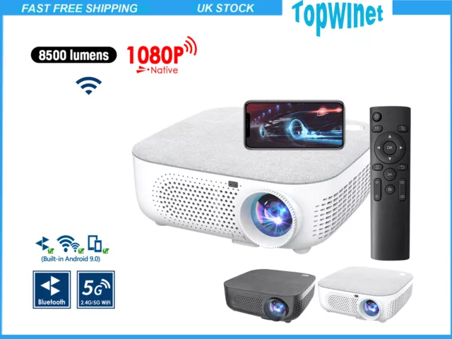 1080P Bluetooth Video Projector 4K 2.4G/5G WiFi Outdoor Home Theater Projectors