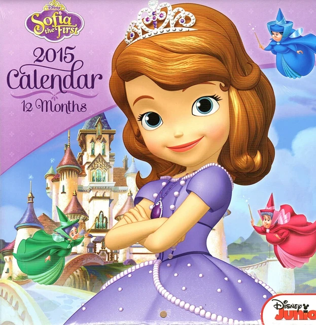 SOFIA THE FIRST Disney Junior 2015 12 Month Wall Calendar 10x10 10