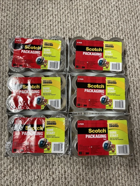 SCOTCH MOVING STORAGE PACKING TAPE 6 ROLLS SHIPPING PACKAGING 1.88" x 25 yd