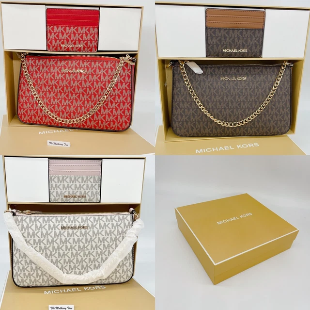 Bundle Michael Kors Giftable Boxed items Xbody Xmas Gift Bag Wallet Set NWT $616