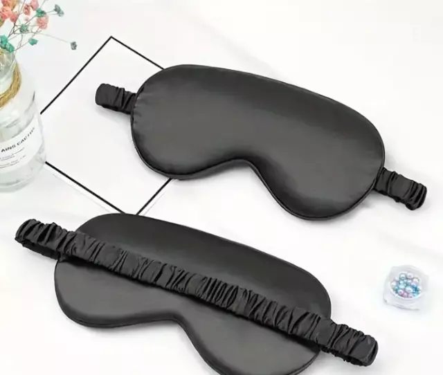 Sleep Mask Breathable Mulberry Silk Eye Blinder Blindfold Airplane USA SHIPPING