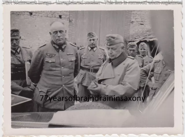 Foto 2.Wk Portrait Wehrmacht General Offiziere Soldaten mit Schiffchen