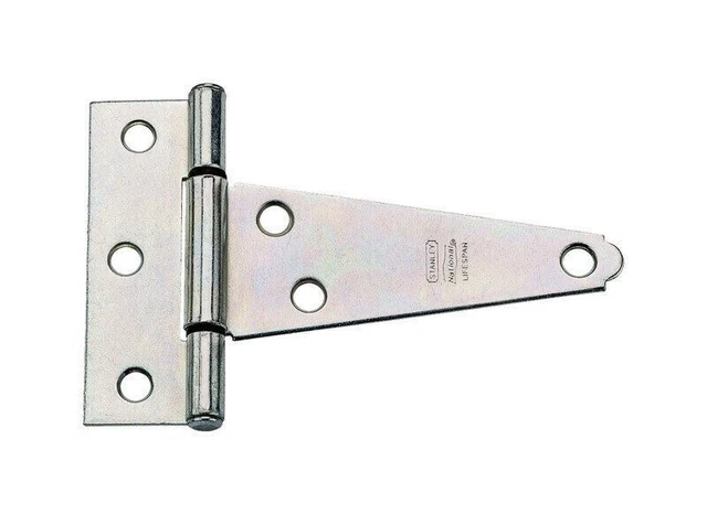 National Hardware N129-023 4" Extra Heavy Duty T-Hinge 10 Pack, Zinc Plated