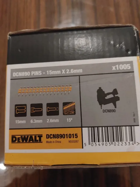 Dewalt DCN890 PINS 15mm