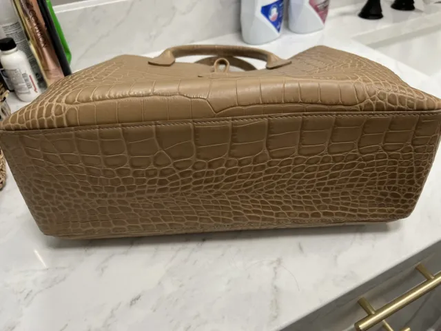 LongChamp Roseau handbag Croc Embossed Beautiful 7