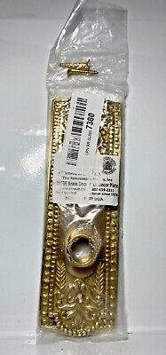Door Back Plate Brass Escutcheon Cover Plate with Doorknob or Lever Hole 7 1/4"