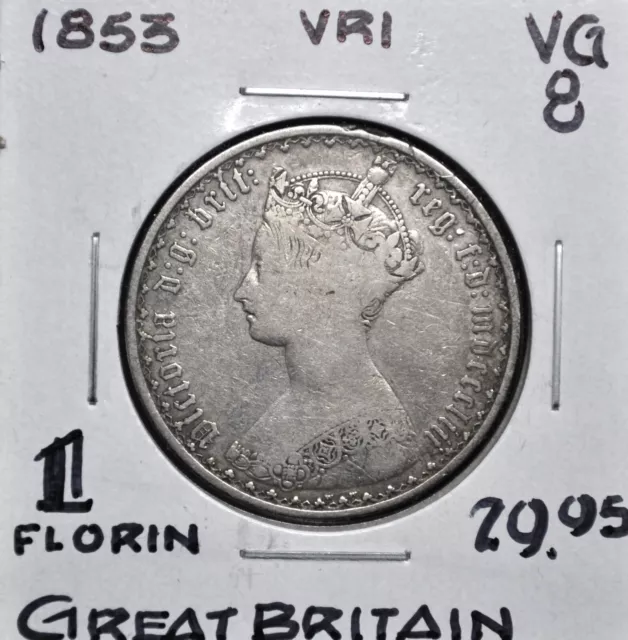 1853 Great Britain One Florin - Queen Victoria
