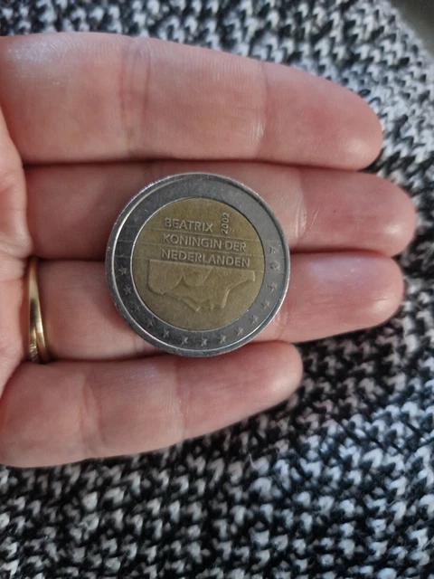 pièce de 2 euros rare Beatrix Koningin Der Nederlanden 2001