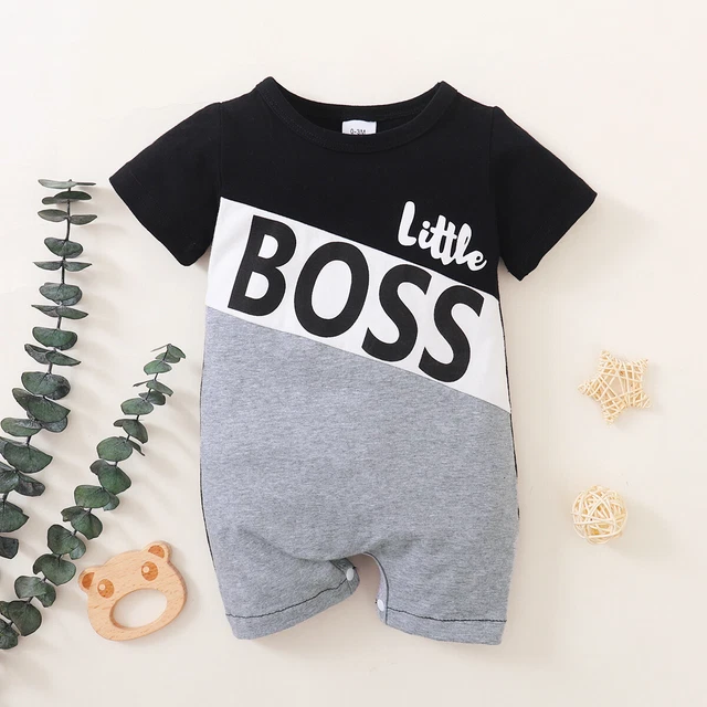 Pantaloni pantaloni tute tute tute abiti tute tute da pista neonati ""Little BOSS
