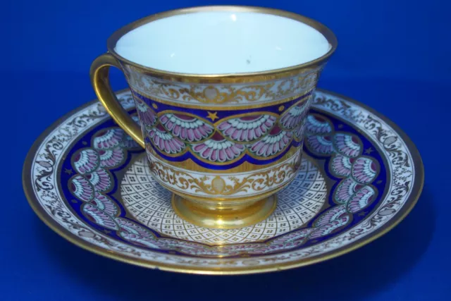 Sevres Porcelain Tea Cup & Saucer 1786