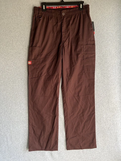 Mens Dickies Brown Scrub Pants Size Small NWT