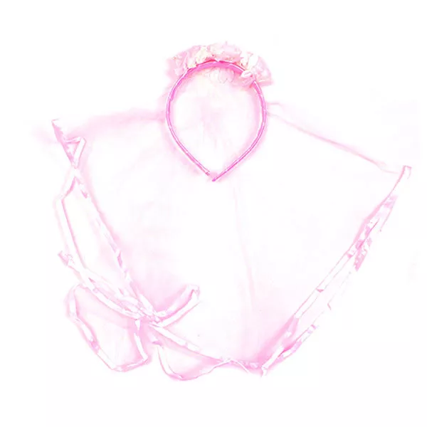 Diadema novia rosa velo  despedida soltera accesorio disfraz tiara ENVÍO 24 H