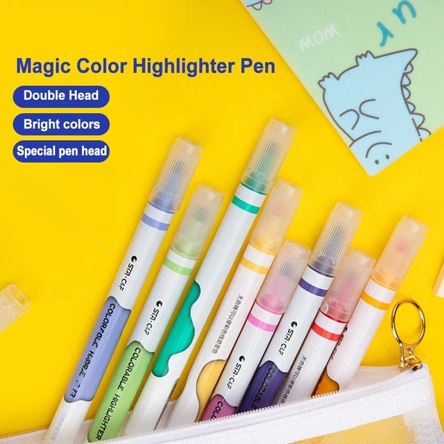 Farb stift Highlighter-Stift-Set Zeichen werkzeuge Fluor zierende Markierung