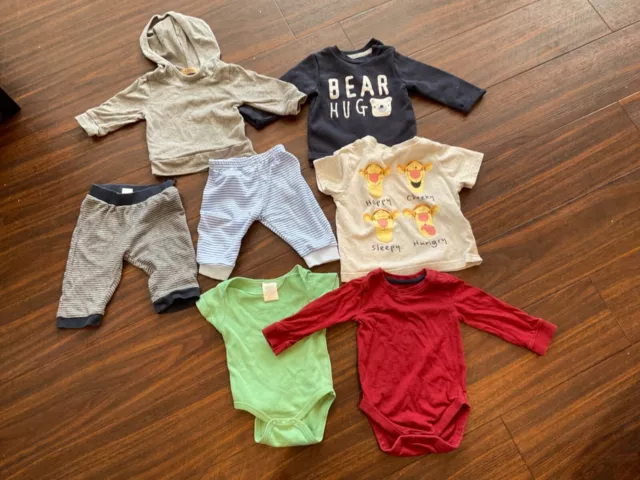 7 x Baby Boy Bundle 0-3 Months mixed brands