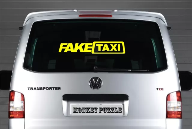 LARGE Fake Taxi Sticker vinyl decal Slammed Ride Euro Drift Low Dub