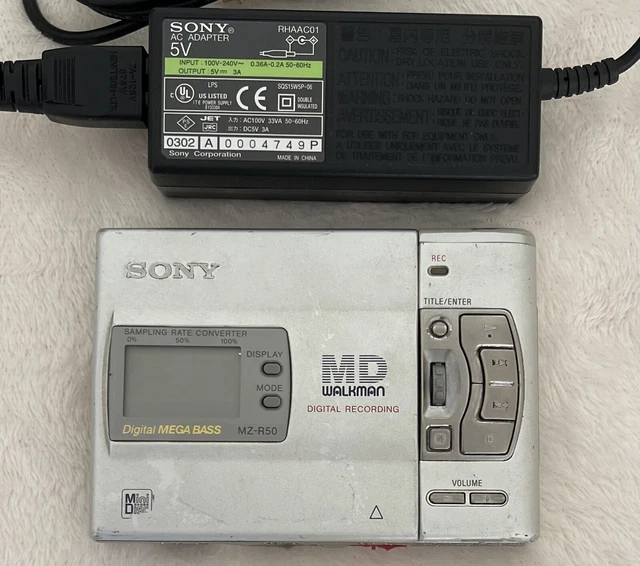 SONY WALKMAN MD Minidisc Recoeder/Player MzR50 .Vintage . Tested. Rare