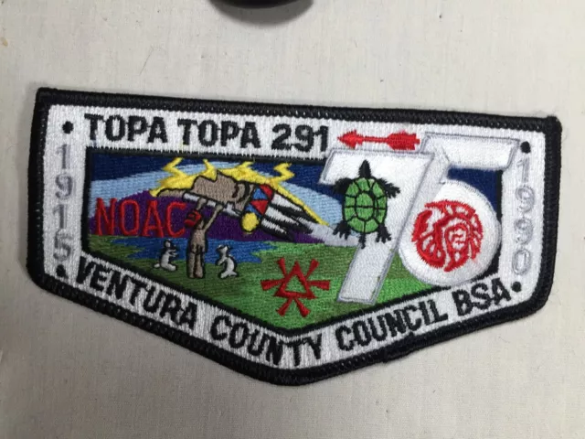Topa Topa OA Lodge 291 S37 1990 75th ann Flap BSA Patch