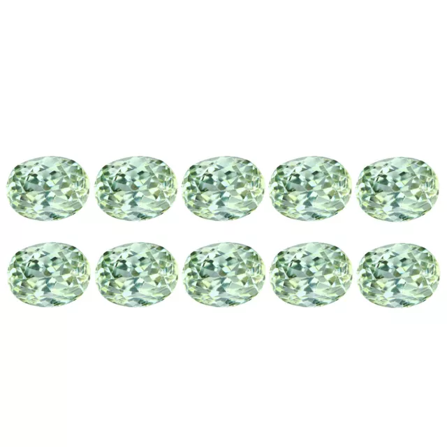 15.39 Ct IF [10 Pcs Lot] Pleasant Oval 8.9 x 6.1 MM Green Natural Sillimanite