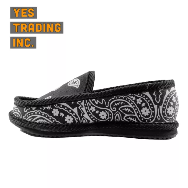 Trooper America Mens Causal House Shoes Paisley Bandana Slippers Sandal With Box 3