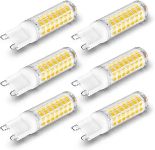 G9 7W Dimmable LED Light Bulbs Warm White 6 Count (Pack of 1),