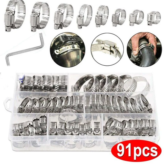 40 Morsetti Per Tubi In Acciaio Inox 304 | Clip Da 10 Mm Per Tubi E Cavi | Fissaggi Metallici