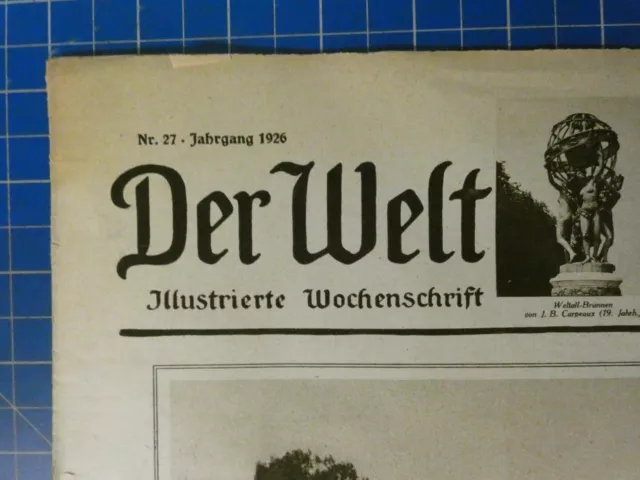 Zeitung Der Welt Spiegel Illustrierte Wochenschrift Nr 27 Jahrgang 1926 H-13265