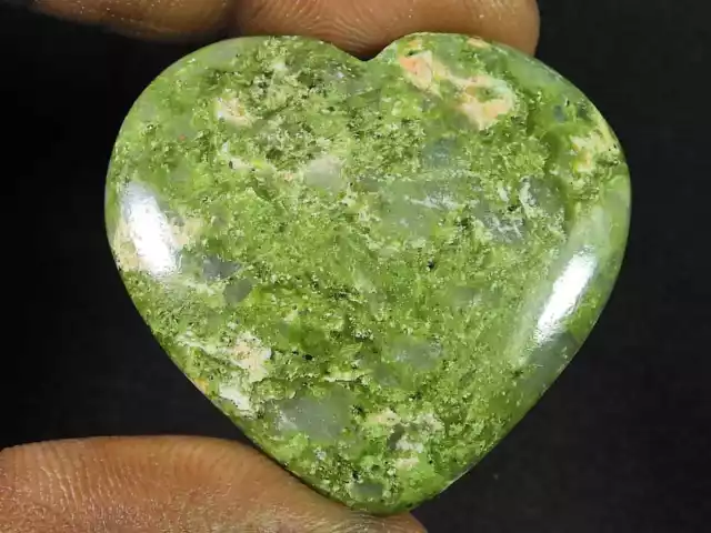 115Cts. AAA naturel Unakite coeur guérison cristal pierre précieuse en vrac...